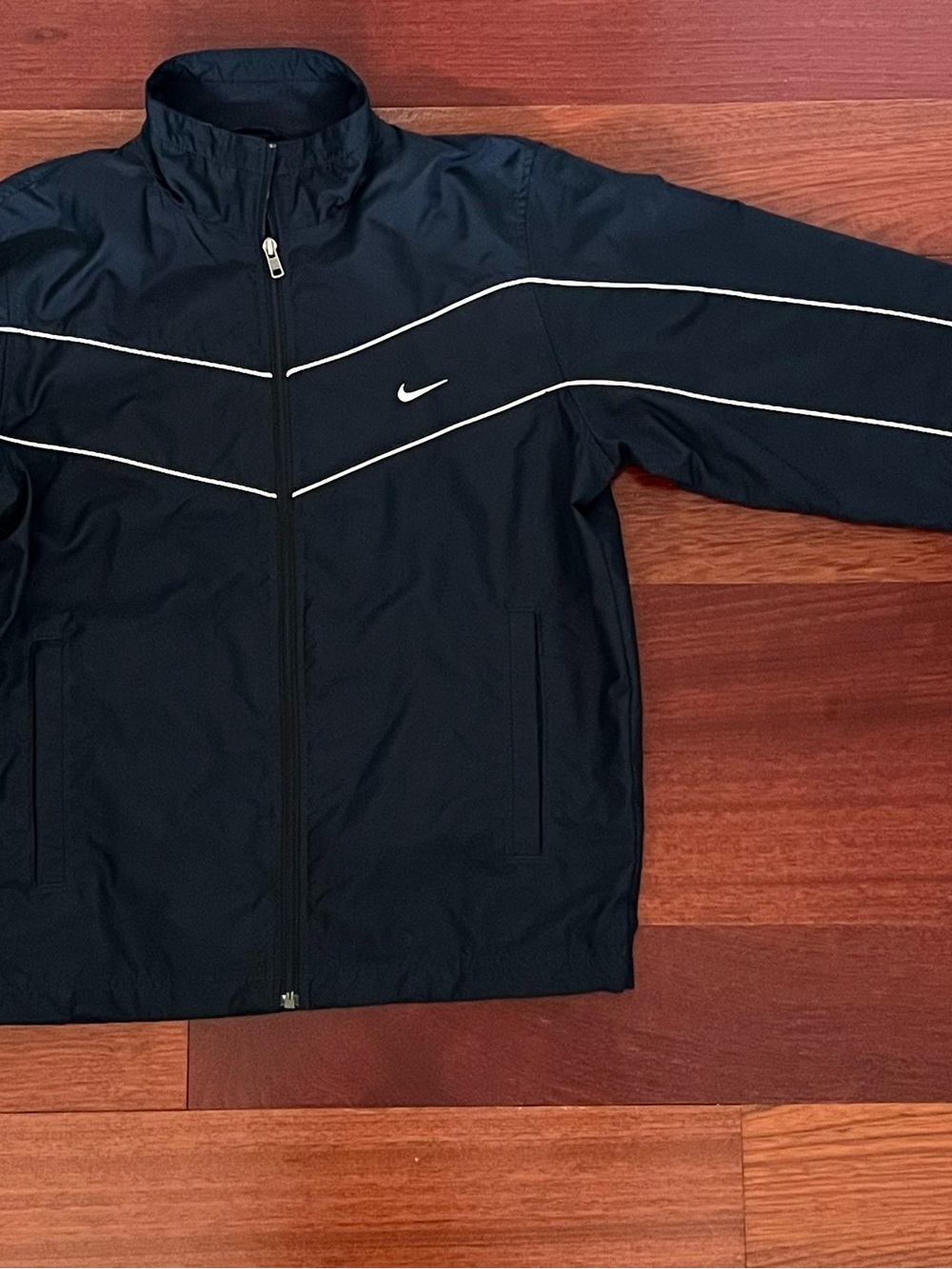 Vintage Nike Athletic Dept. Navy Full-Zip Windbreaker Jacket Size S - Picture 7 of 10